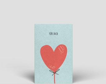 Midikarte Liebe - Hochzeitstag Karte - Jahrestag Karte - Jahrestag Geschenk oder Hochzeitstag Geschenk für Mann und Frau, Postkarte