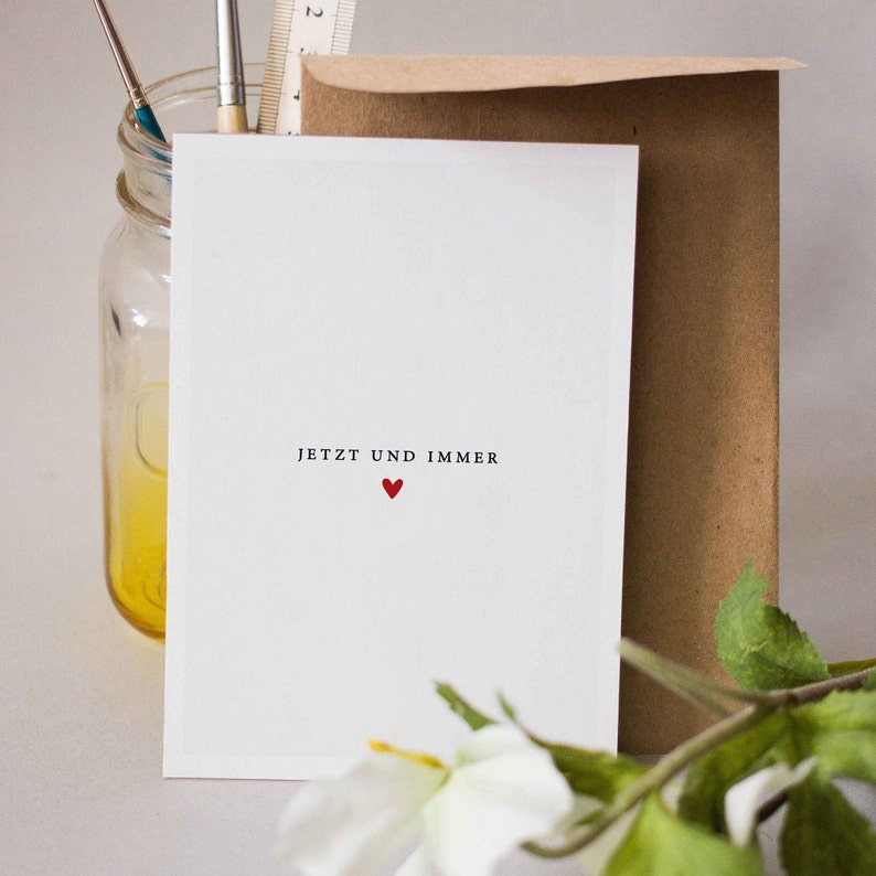 Cartão postal Love - Cartão de casamento - Cartão de aniversário de casamento - Cartão de aniversário - Presente de aniversário para ele ou presente de aniversário de casamento para homem Einzelne Postkarte