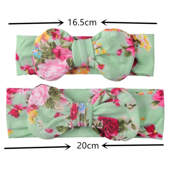 2 uds.Diademas para madre y bebé lazo Cruz flor estampado 2 uds.Diademas para madre y bebé lazo Cruz flor estampado