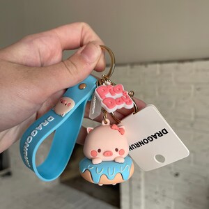 Llavero de donut de cerdo