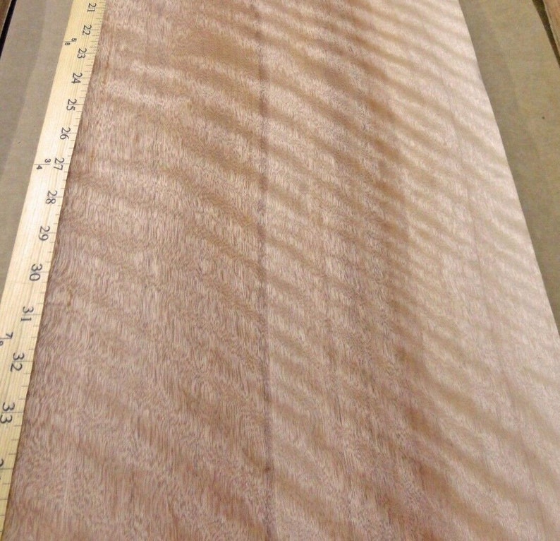 MahoganyFigured Bosse African Cedar wood veneer 11 x 25 raw no backer 1/42 image 1