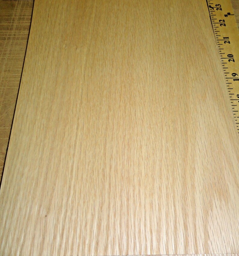 Red Oak Wood Veneer 8 X 10 With Paper Backer Sample Size Sheet 1/40th