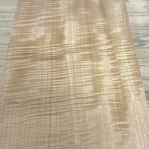Anigre Figured Fiddleback wood veneer 12&quot; x 17&quot; raw no backing 1/42&#39; thick &quot;AA&quot;