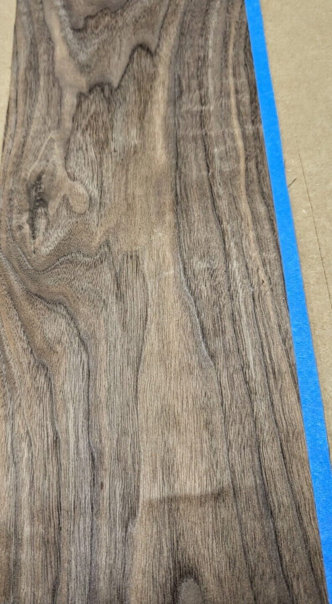 Walnut Flat Cut Wood Veneer Sheet 7 X 19 Raw No Etsy