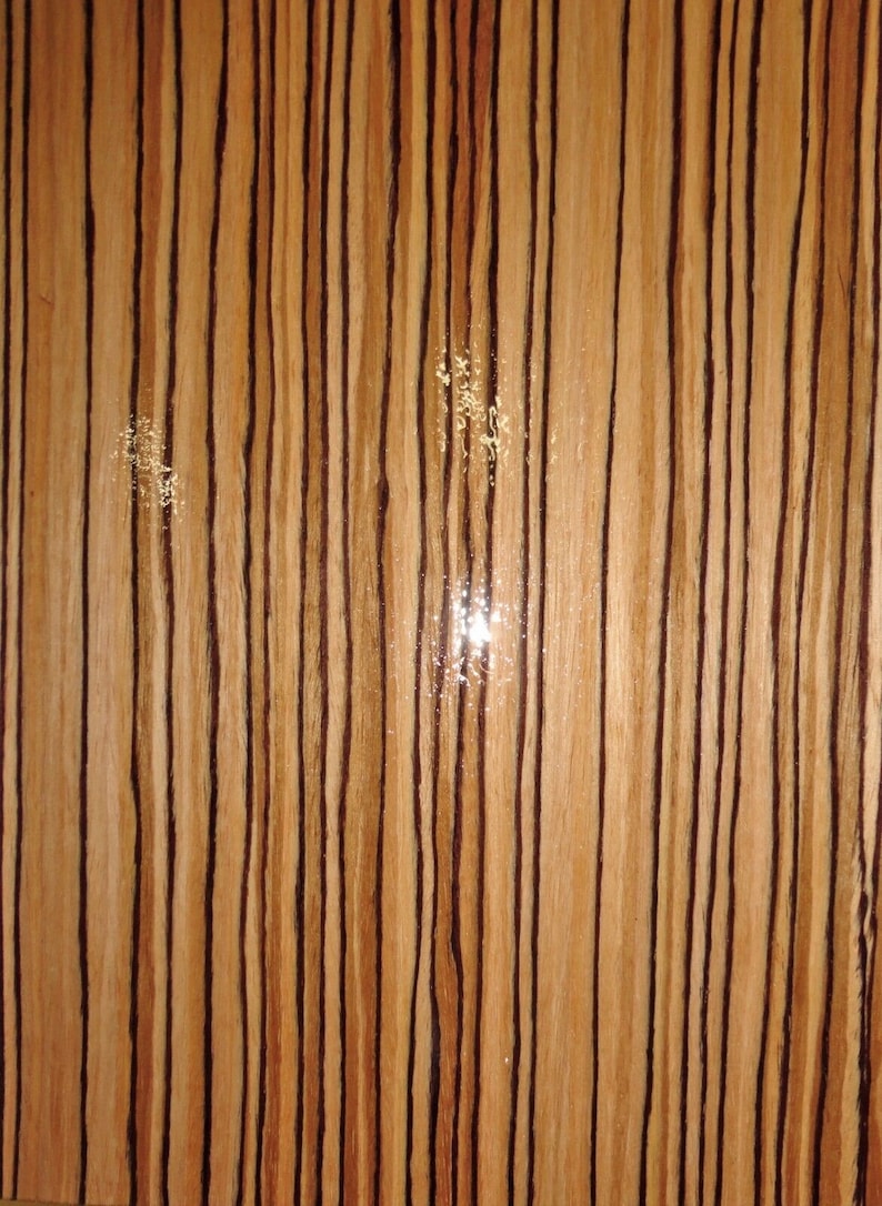 African Zebrawood Composite Prefinished Wood Veneer 8 X 10 With Paper