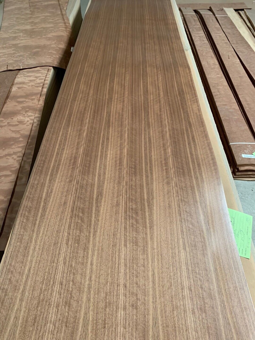 Walnut Figured Quartered Finished Wood Veneer Sheet 24 X Etsy