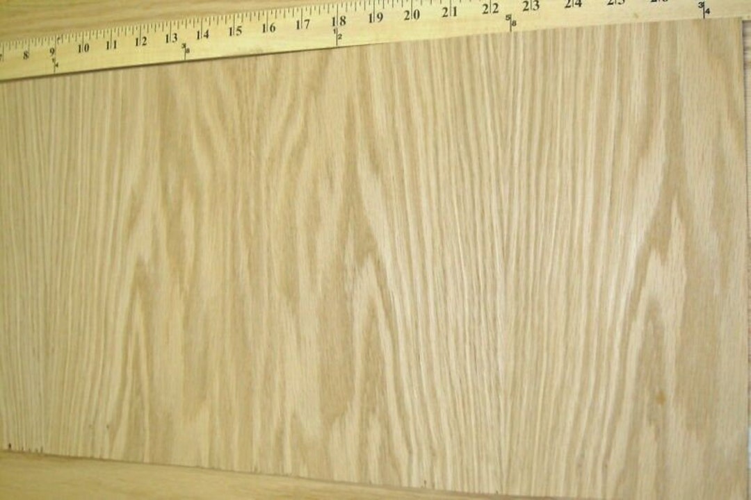 Red Oak Wood Veneer 19 X 10 With Paper Backer Etsy