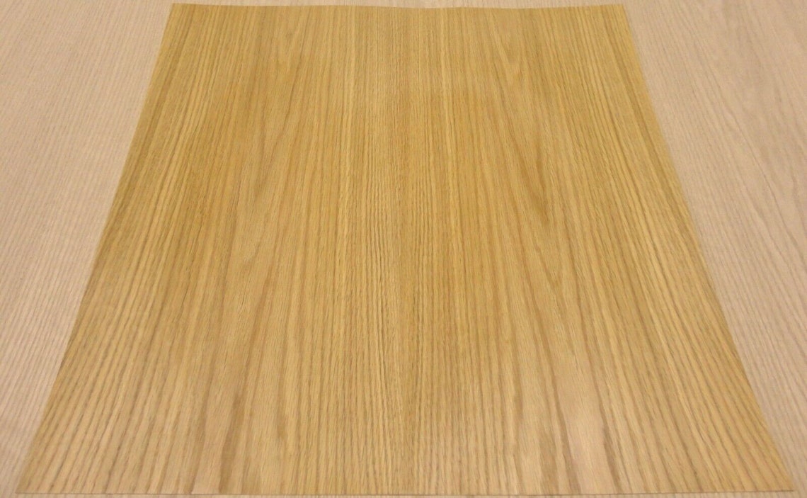 Red Oak Finished Wood Veneer 24 X 24 With Paper Etsy