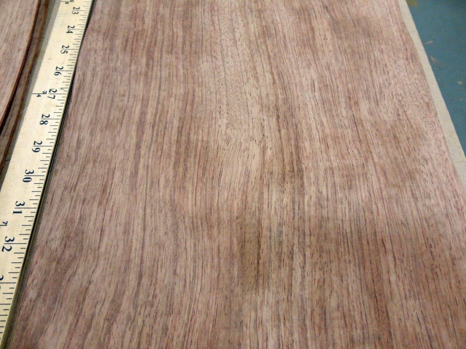 African Bubinga Wood Veneer 6.5 X 100 Raw Flitch No Backer 1/42