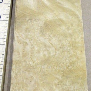 Chapa de madera de fresno blanco, 2-3/8" x 9-3/4", sin reverso, muestra de 1/42" de espesor