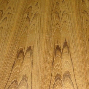 Teak African wood veneer 24&quot; x 48&quot; with peel stick PSA adhesive 1/40&quot; Flat Cut A