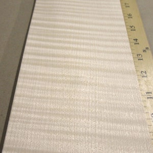 English Sycamore Figured wood veneer 4.5&quot; x 46&quot; raw no backing 1/42&quot; thick &quot;AA&quot;