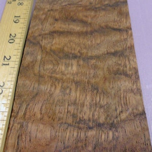 Figured Waterfall Bubinga wood veneer 4&quot; x 6&#39;&#39;-7&quot; raw no backing 1/42&quot; thickness