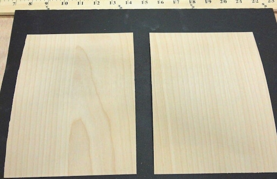 Birch White wood veneer sample sheet 5" x 7" with phenolic laminate back  1/20"