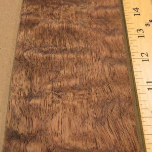 Waterfall Bubinga Figured Kewazinga wood veneer 3.5&quot; x 14&quot; raw 1/42&quot; thickness