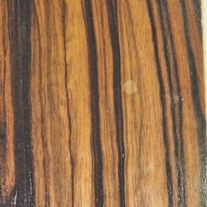 Ebony Macassar wood veneer 4&quot; x 14&quot; with no backing raw veneer 1/42&quot; thickness