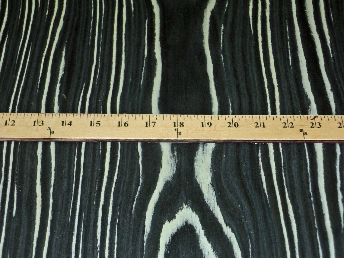 Ebony Black and White Zebra composite wood veneer 24 x Etsy