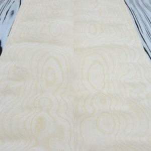 Birch White Figured wood veneer 24&quot; x 96&quot; with peel and stick PSA adhesive 1/40&quot;