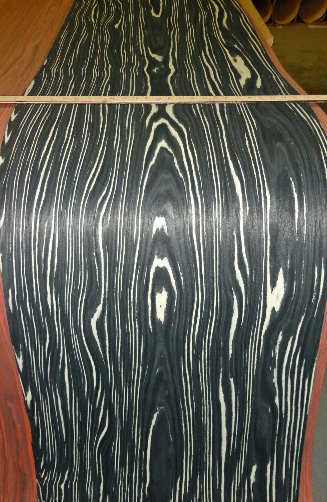 Ebony Black And White Zebra Composite Wood Veneer 24 X Etsy