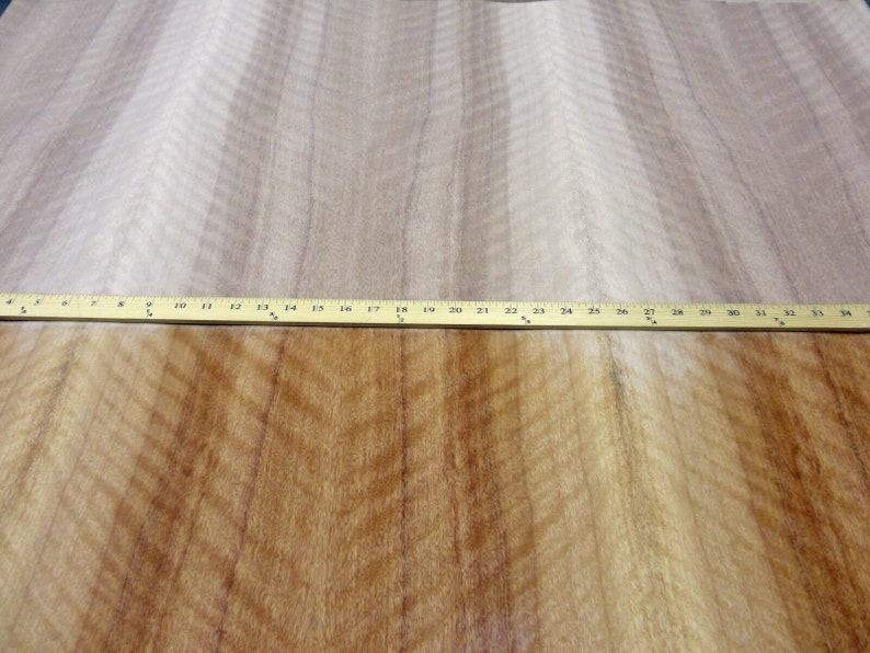 Mahogany Figured Bosse African Cedar wood veneer 6 x 42 raw no backing 1/42 image 2
