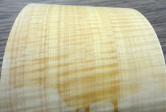 inch no glue 1/40th" thick Anigre Figured wood veneer edgebanding 7/8" x 120" 