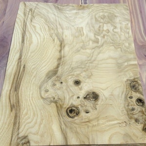 Ash Olive Burl wood veneer 10&quot; x 12&quot; with no backing raw veneer 1/42&quot; thick A