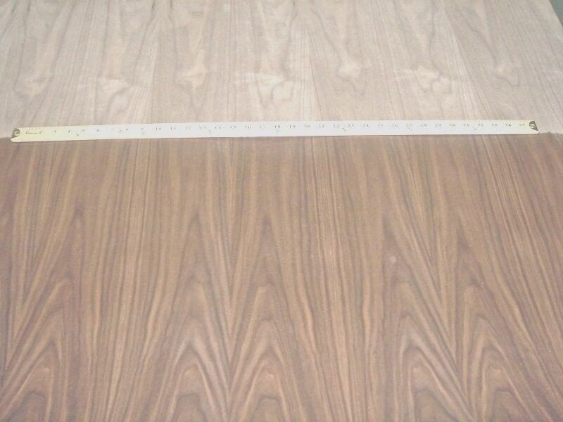 Walnut Diagonal Grain Wood Veneer Sheet 24 x 24 on Paper Backer 1/40th  Thick