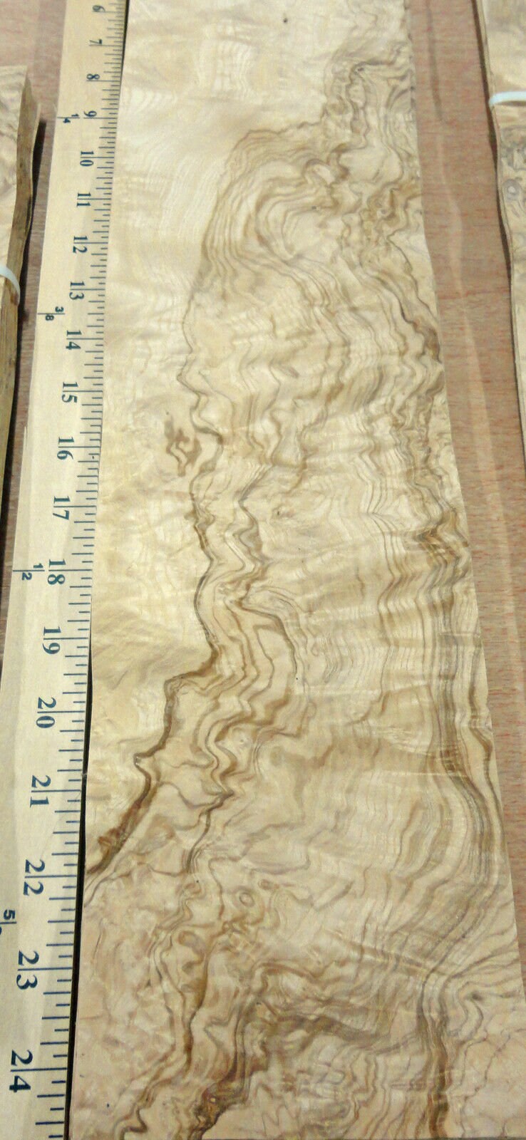 Olive Ash Burl wood veneer 9" x 18" raw with no backing 1/42" thickness A grade 