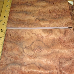 Figured Waterfall Bubinga wood veneer 8&quot; x 5&quot; with no backing raw veneer AAA