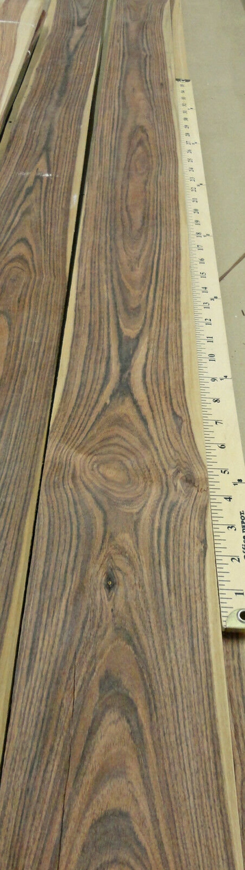 Rosewood Kingwood wood veneer 4 x 84 raw no Etsy