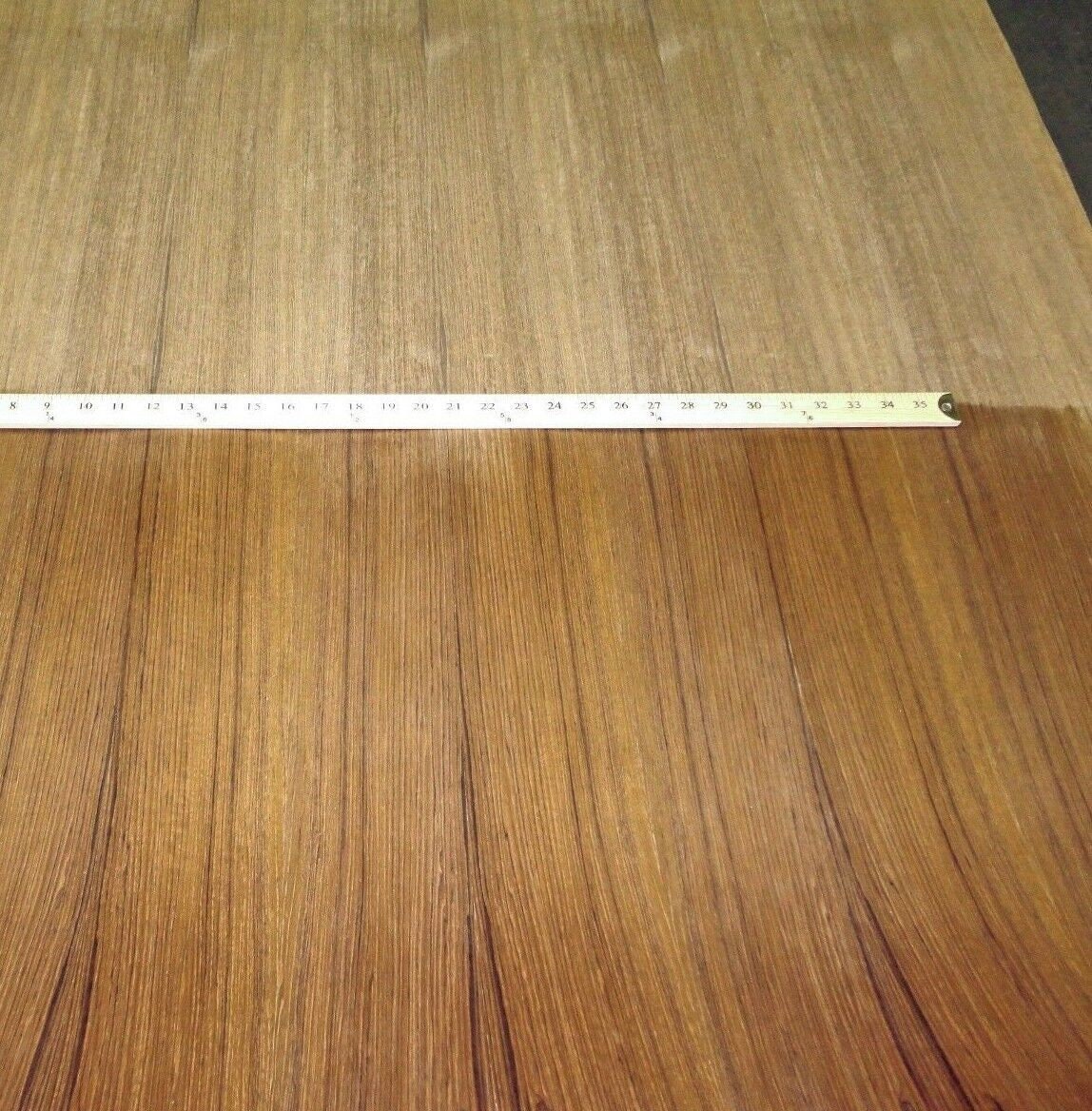 Teak Quarter Cut wood veneer 48" x 96" with paper backer 1/40" thickness A grade