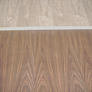 Walnut wood veneer 24&quot;x 48&quot; with peel and stick PSA peel stick adhesive 1/40&quot;