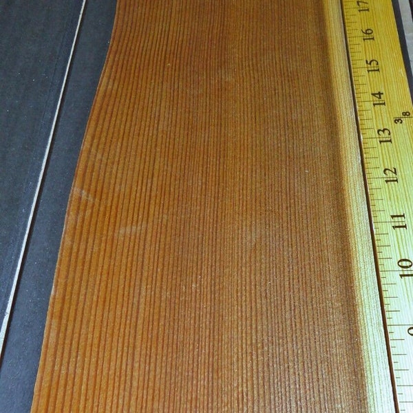 Fumed Smoked European Larch wood veneer 5" x 25" raw no backing 1/42" thickness