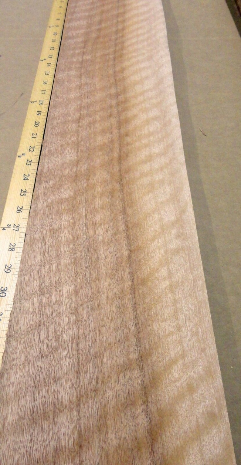 Mahogany Figured Bosse African Cedar wood veneer 6 x 42 raw no backing 1/42 image 1