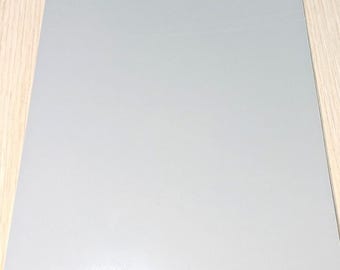 Gray Light High Gloss polyester 7" x 15" paper backer nonglued 1/50" thickness