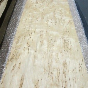 Karelian Birch wood veneer 10&quot; x 74&quot; raw no backing 1/42&quot; thickness A+ grade