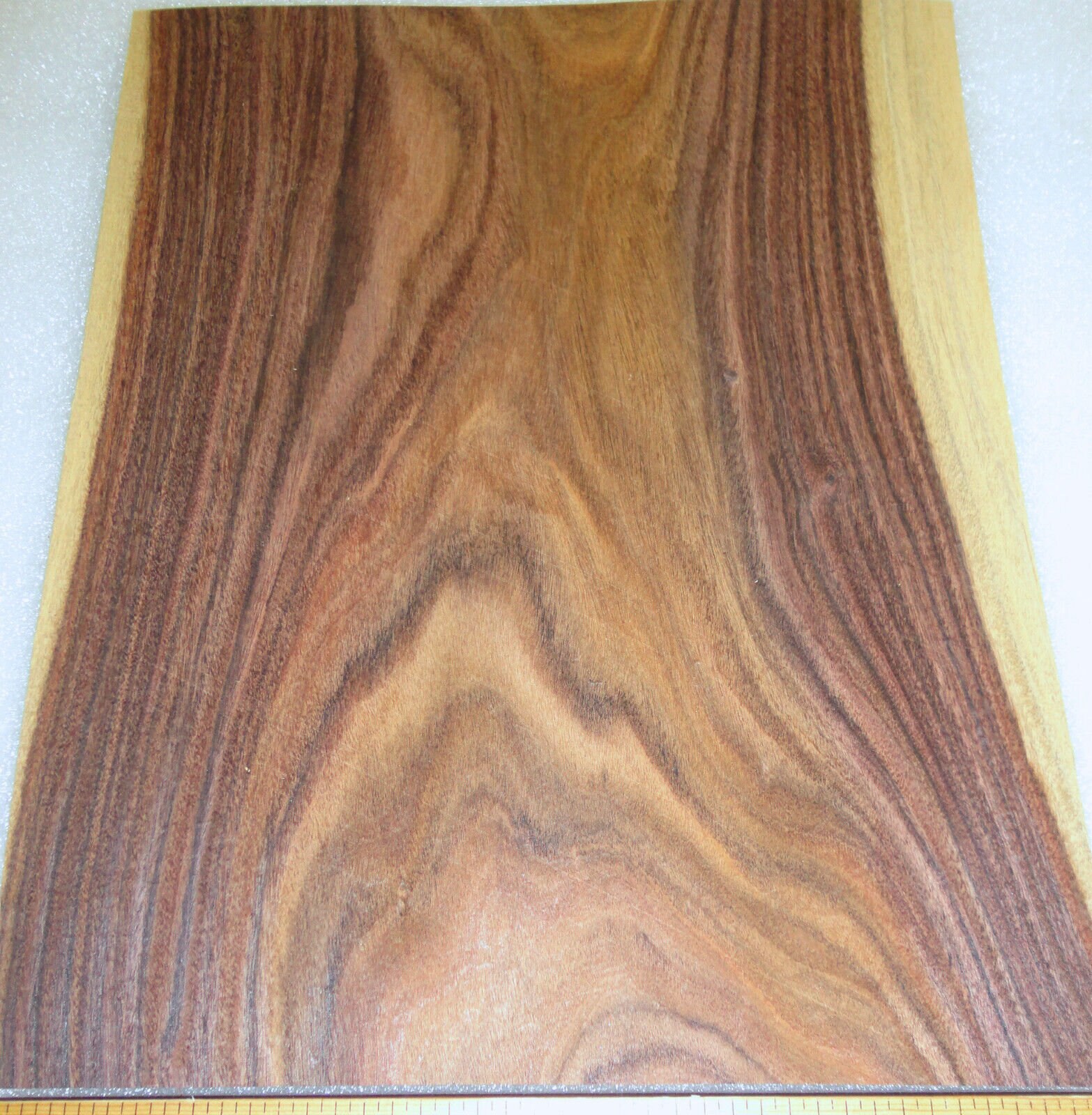 Rosewood South American Santos wood veneer 11" x 12" raw no backing 1/42" thick