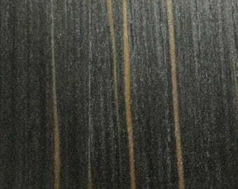 Ebony Macassar composite wood veneer 10" x 25" raw no backer 1/42" thick 616