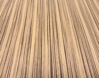 Zebrawood composite wood veneer 24&quot; x 24&quot; raw no backing 1/42&#39;&#39; thick VH 2906