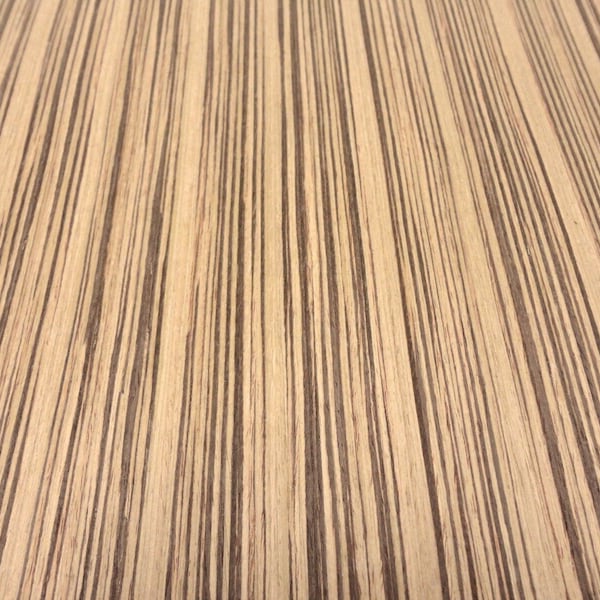 Zebrawood composite wood veneer 24" x 24" raw no backing 1/42'' thick VH 2906