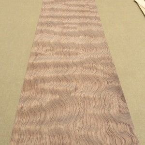 Bubinga Waterfall Quilted wood veneer 8&quot; x 68&quot; raw no backing AAA 1/42&quot; thick