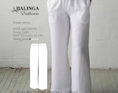 Wide Leg Pants With Pockets PDF Sewing Pattern Sizes XS-2XL USA2 -12