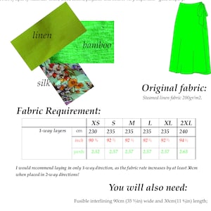 Wrap Skirt With Resizable Waist PDF Digital Sewing Pattern Sizes XS-2XL Pilot Garment image 3