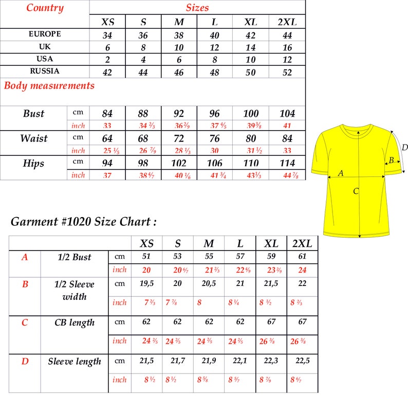 T-shirt Digital Sewing PDF Pattern Suggested for Beginners Sizes XS-2XL ...