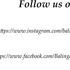 May include: Follow us on: Instagram, https://www.instagram.com/balingapatern/, Facebook, https://www.facebook.com/BalingaPatternShop/