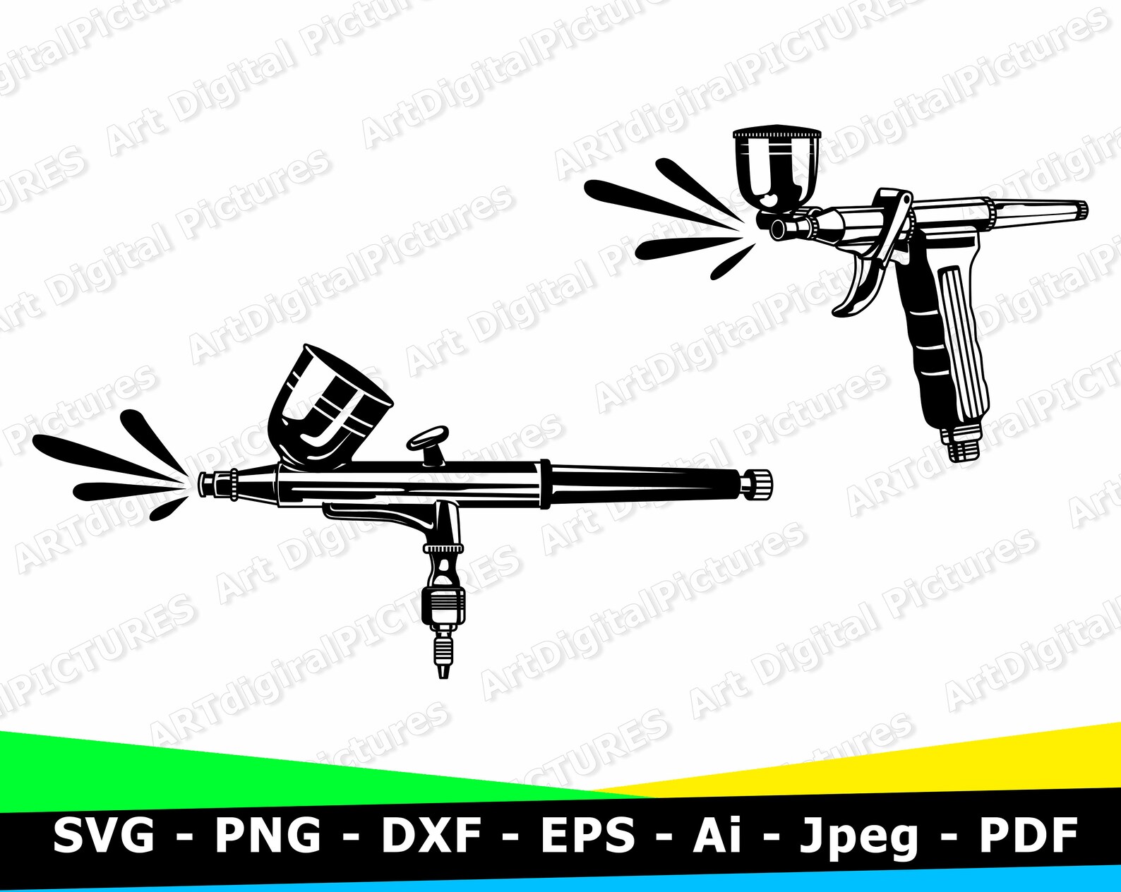 Painting Spray Gun Logo Paint Spray Gun SVG Paint Svg Etsy