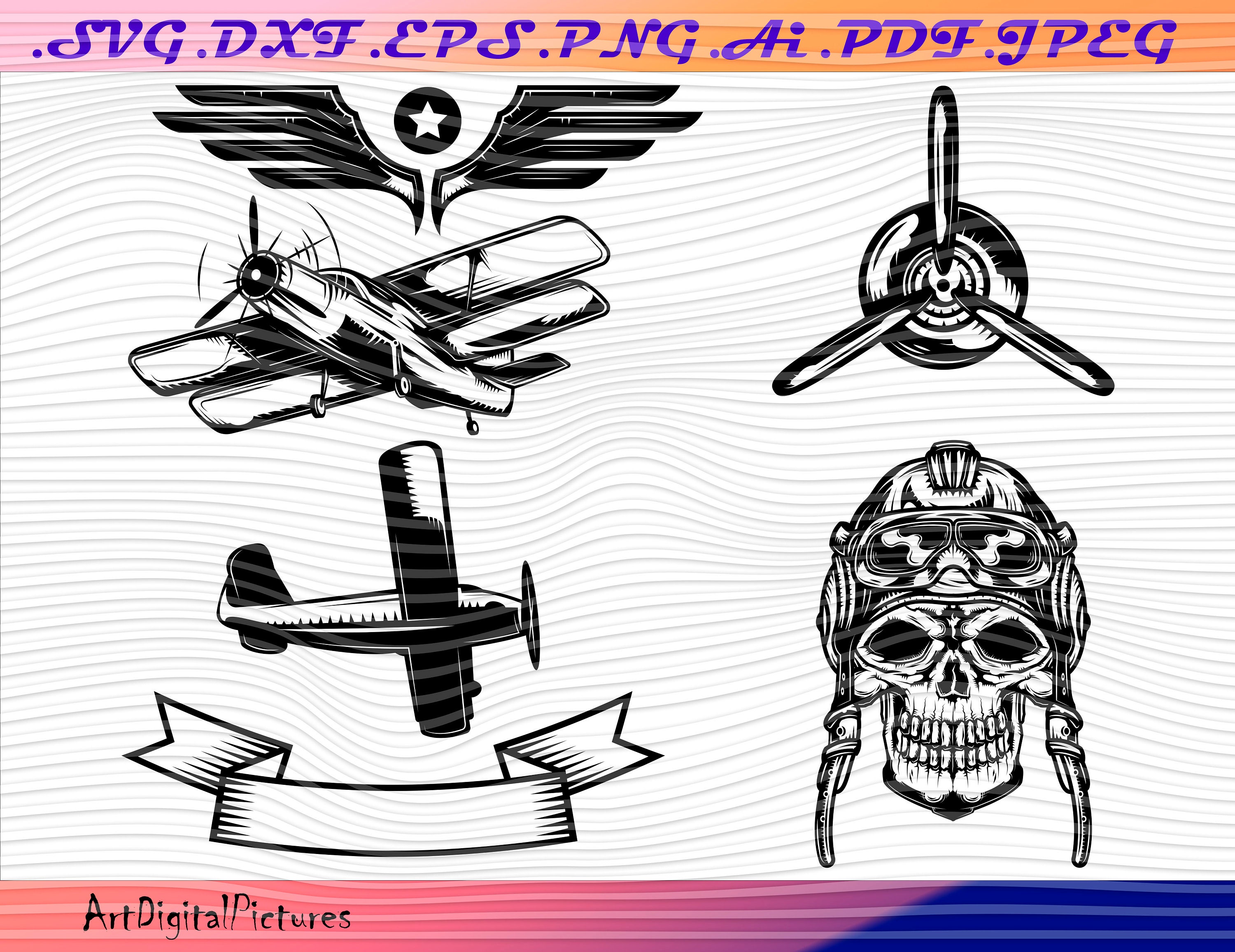 Airplane SVG Bundle Airplane dxf Airplane png Aircraft svg | Etsy