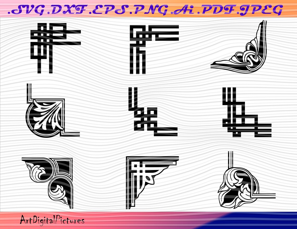 Download Corner svg Bundle ornament svg decor svg baroque frame svg ...