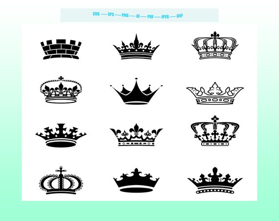 Download Coronation Svg Crown Silhouette Prince Crown Svg Queen Etsy