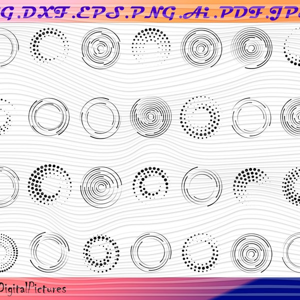 Speed Lines, Circle Form, Geometric, Dotted Speed Lines, Design Element, Frame, Arrow SVG Bundle, Swirls and Spirals, Spirals, Helix, Circle